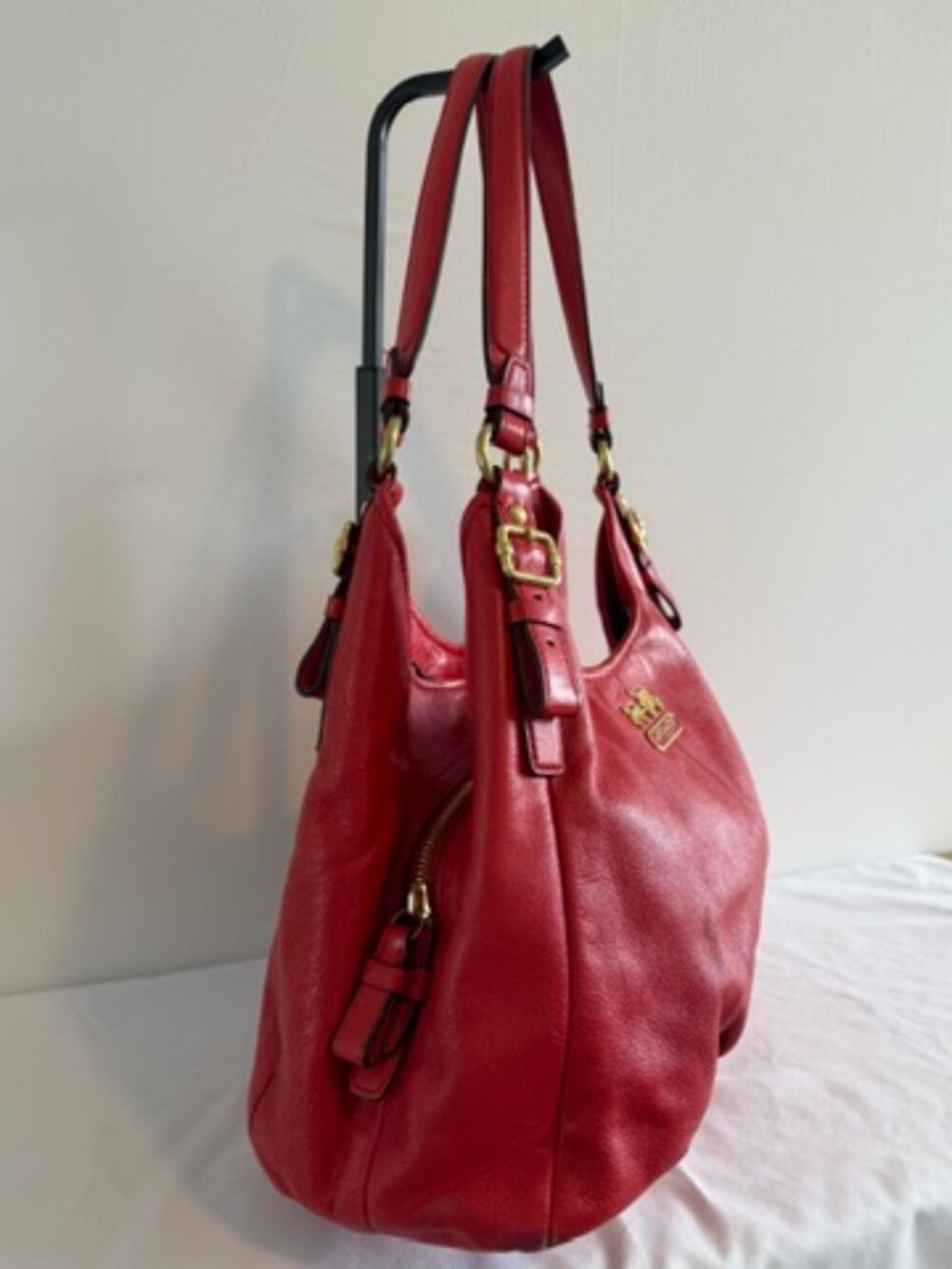 COACH Y2K Madison Maggie Red Leather Shoulder Bag - Picture 4 of 15